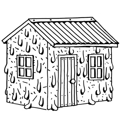 Casa construida con barro